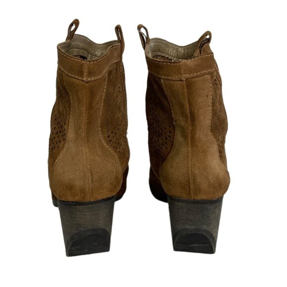 Esdra Leather Cut Out Heeled Ankle Booties Size 39 or US Size 10 Brazili Boho - Picture 3 of 11